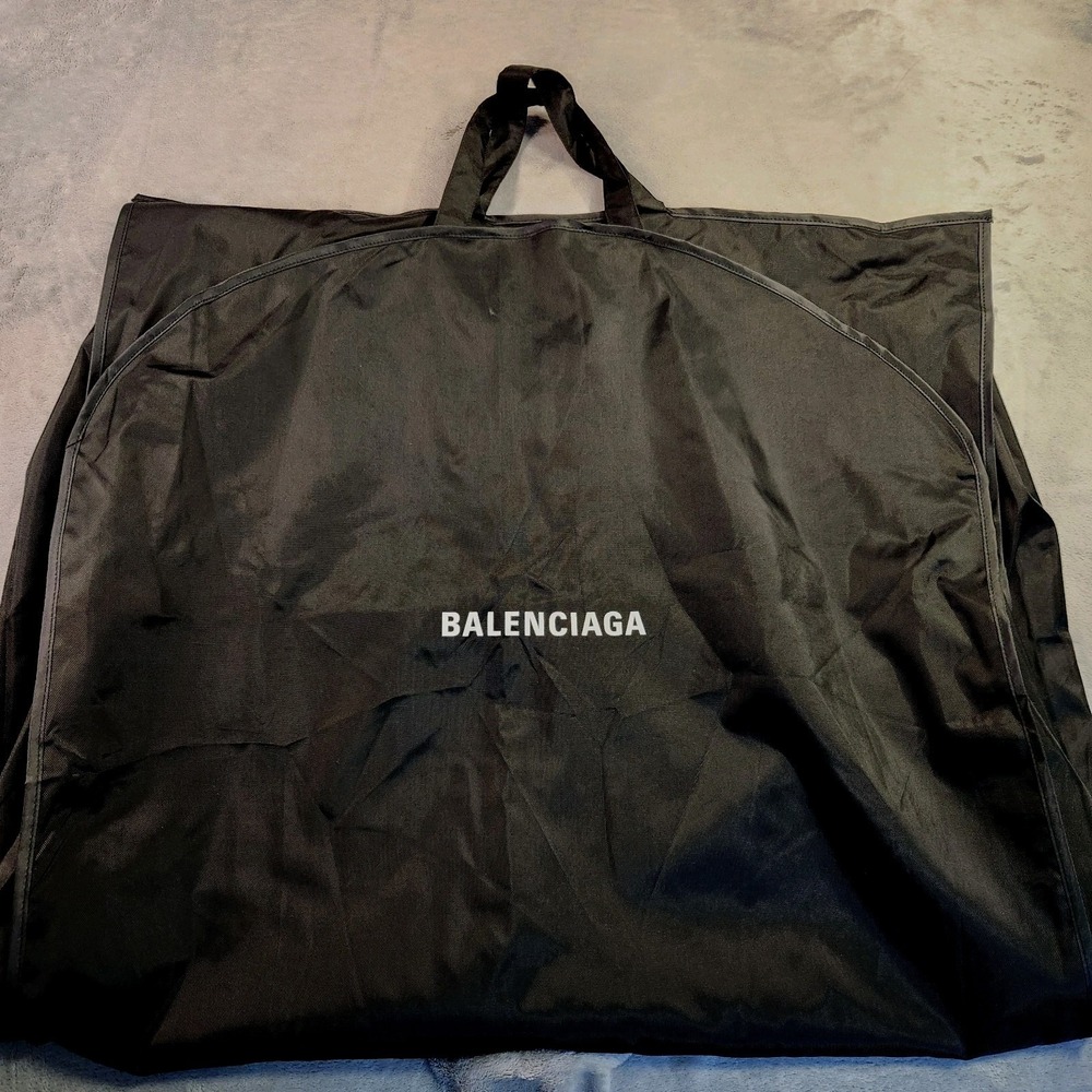Authentic Balenciaga Black Garment Bag Suit Cover Protector Carry Case Travel